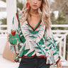 Palms Away Top in Cream Image - 1