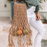 Sand And Shore Netted Bucket Bag In Tan Image - 1
