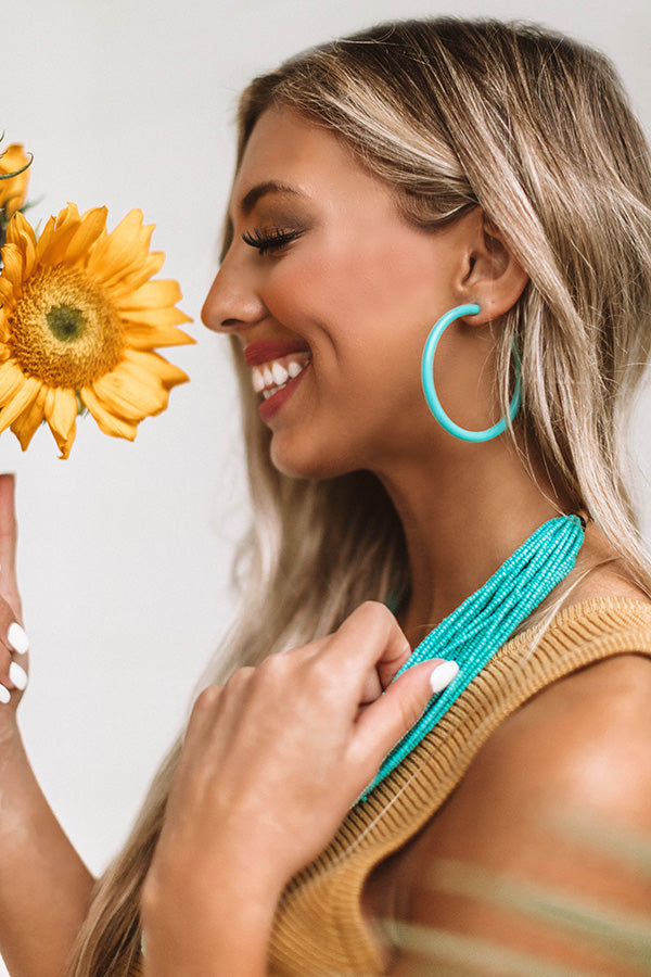 Beach Season Hoop Earrings