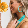Beach Season Hoop Earrings Image - 1