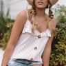 Blissful Shores Stripe Tank in Red Image - 1