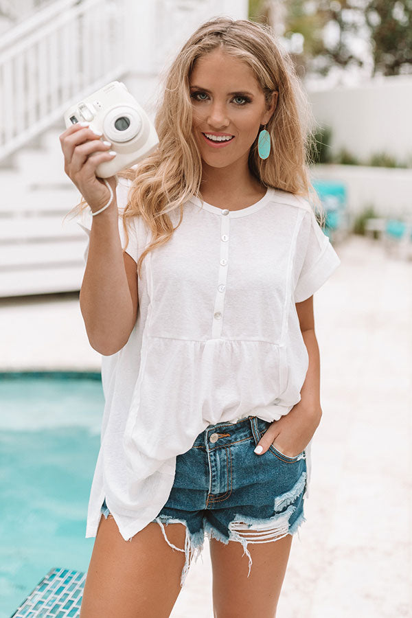 The Perfect Getaway Shift Top in White Image - 1