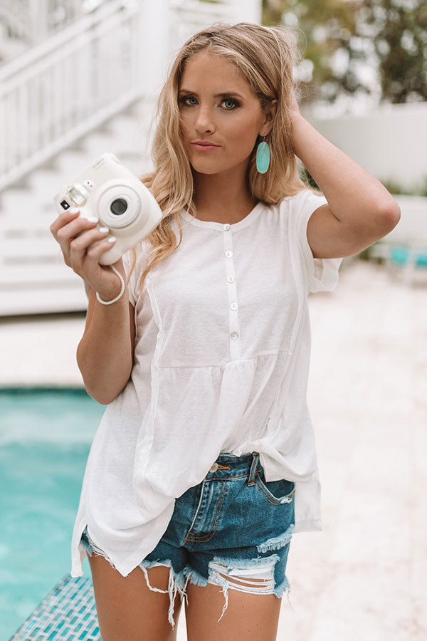 The Perfect Getaway Shift Top in White Image - 4