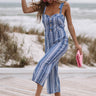 Hamptons Getaway Stripe Jumpsuit in Blue Image - 1