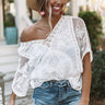 I'll Be By The Pool Embroidered Shift Top Image - 1