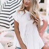 Coffee Date Crushin' Babydoll Top In White Image - 1