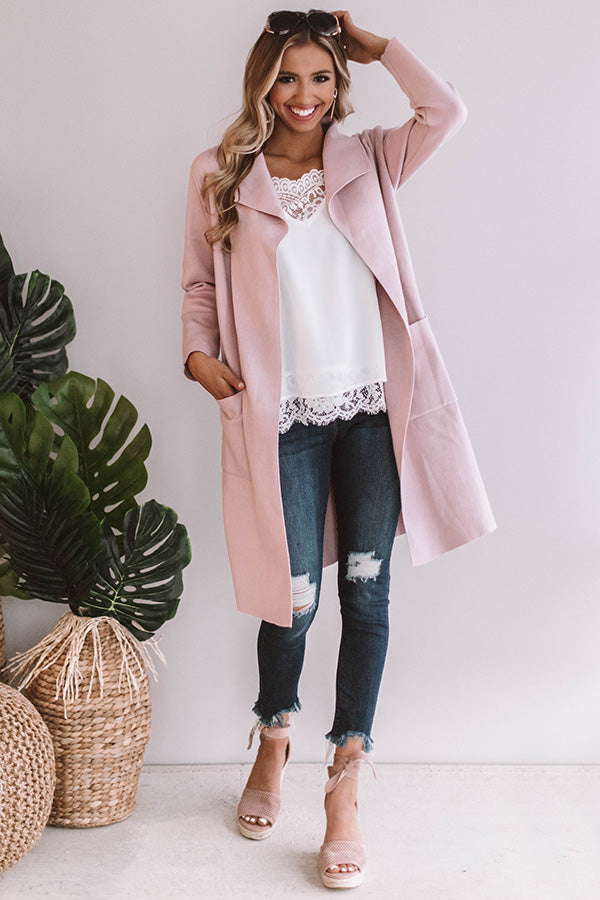 Instant Classic Cardigan in Blush