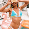 Boho Beauty Crochet Bikini Top in Sky Blue Image - 1