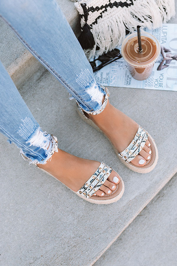 The Lori Snake Print Espadrille