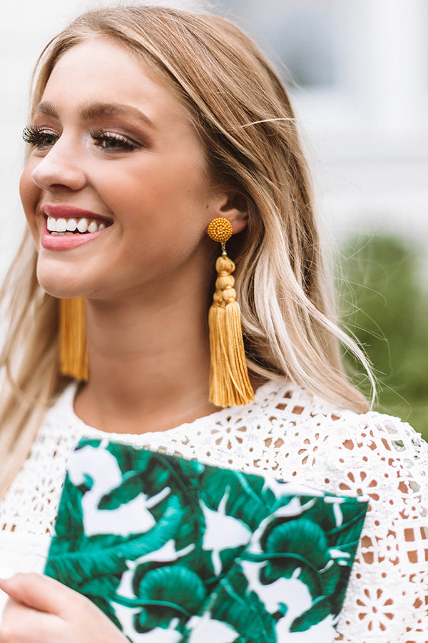 In Good Company Tassel Earrings In Marigold