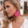 Island Escape Earrings In Hot Pink Image - 1