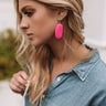 Glam Time Semi Precious Earrings In Hot Pink Image - 1