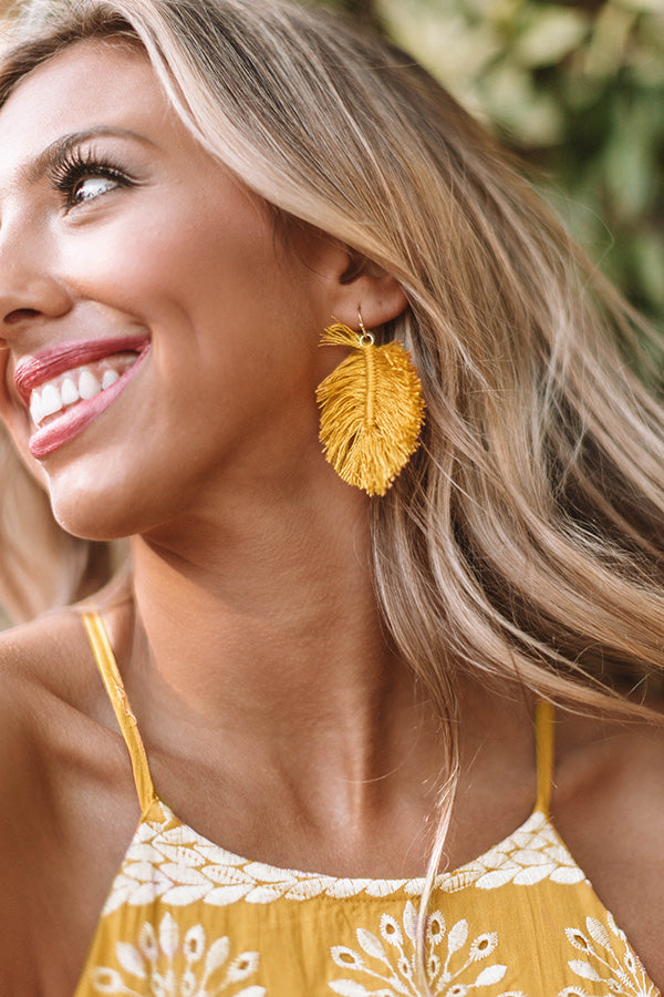 Patio Breeze Earrings In Marigold