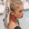 Fab And Fringe Leopard Scrunchie In Ivory Image - 1