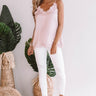 Lace And Grace Satin Tank in Blush Image - 1