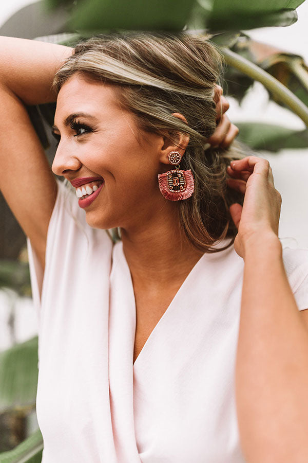 Melrose DIvine Earrings In Rustic Rose