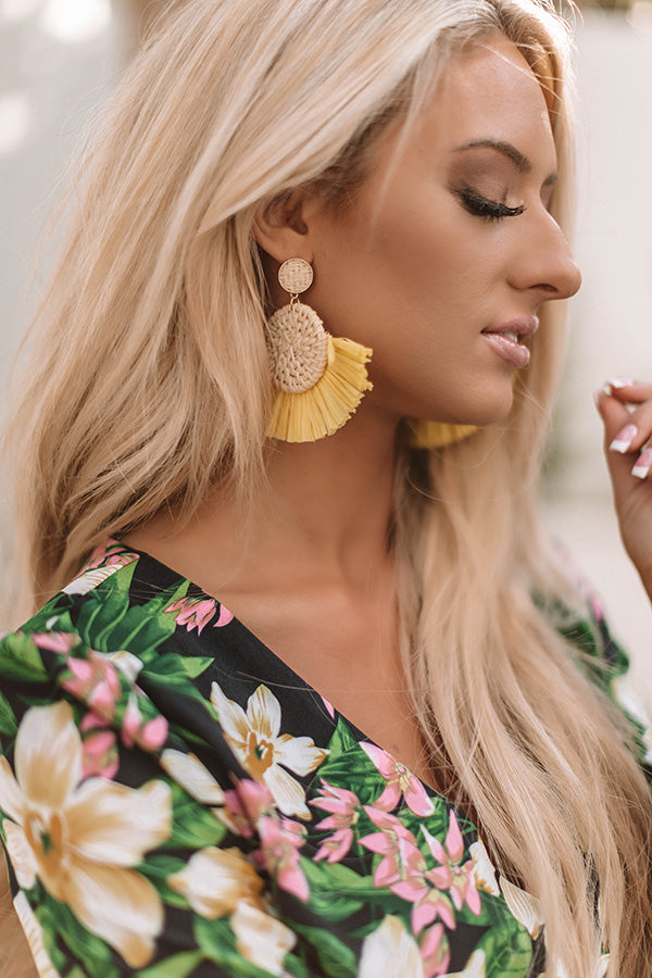 Venice Beach Vacay Earrings In Yellow