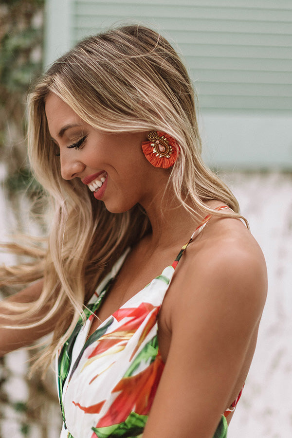 Tango Til Sunrise Earrings In Tangerine