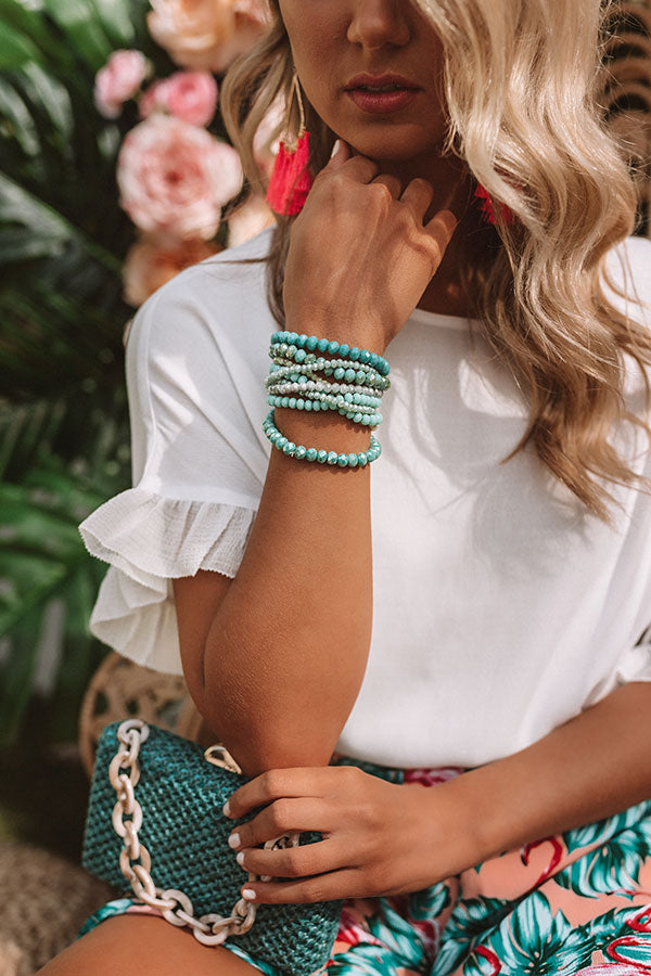 Better In L.A Bracelet Set in Turquoise