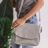 Brunch And Bubbles Faux Leather Crossbody In Grey Image - 1