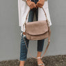 Brunch And Bubbles Faux Leather Crossbody In Warm Taupe Image - 1