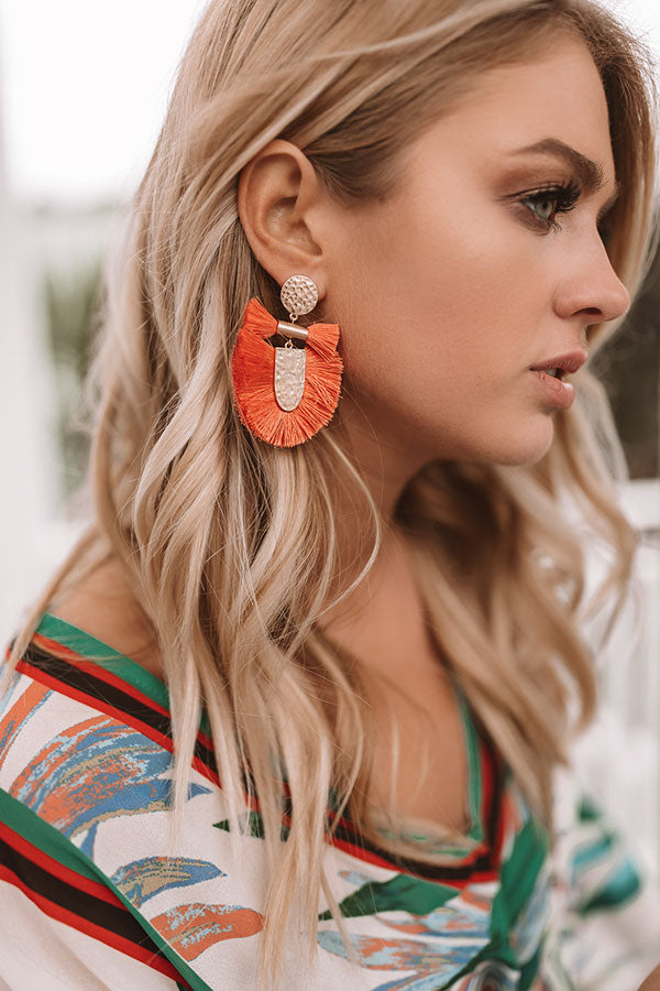 Cirque De Chic Earrings In Tangerine