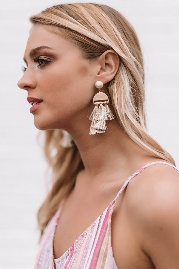 Cancun Cutie Tassel Earrings In Multi