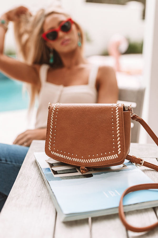 You're The One I Want Faux Leather Crossbody In Cinnamon