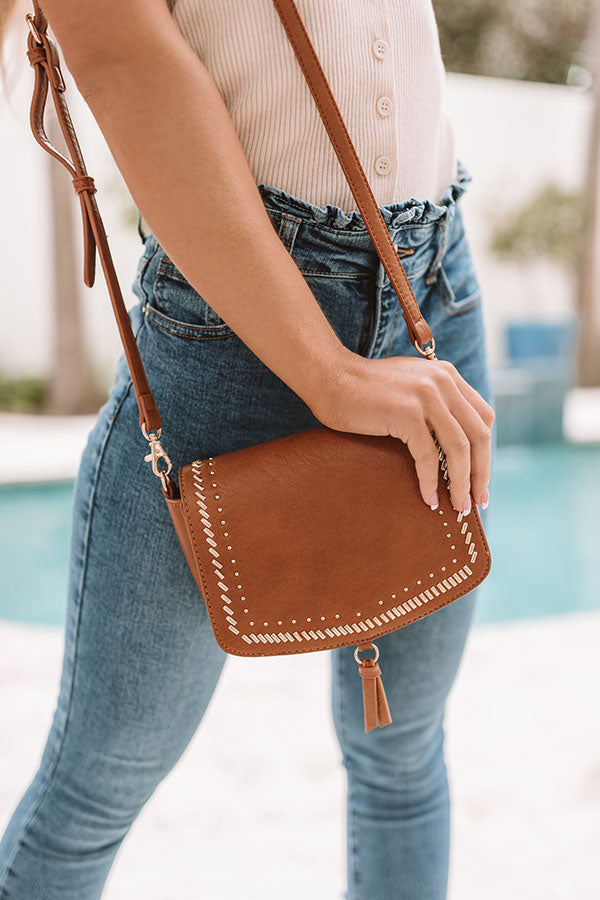 You're The One I Want Faux Leather Crossbody In Cinnamon Image - 2