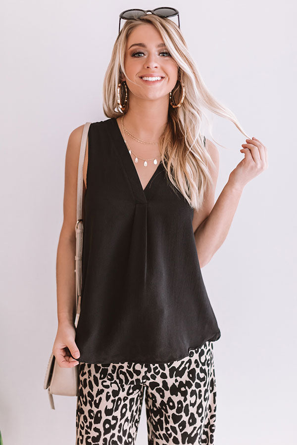 Day To Night Shift Tank in Black