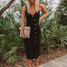 Long Beach Bombshell Midi Dress in Black Image - 1