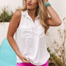Lattes In Laguna Shift Top in White Image - 1