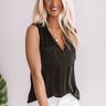 Lattes In Laguna Shift Top in Black Image - 1