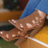 The Adeline Cut Out Heel In Tan Image - 1