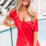 Poolside Preferred Mesh Cover Up in Red Image - 1