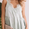 Wine And Roses Lace Trim Top in Light Pear Image - 1