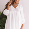 St. Lucia Luxe Babydoll Dress In White Image - 1