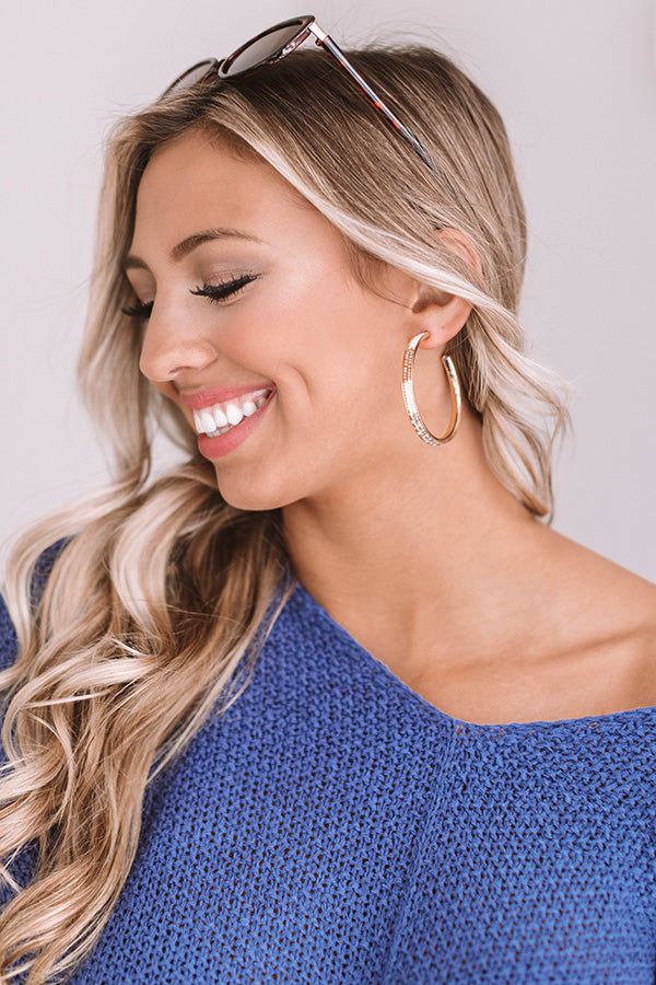 Chic In South Beach Hoop Earrings In Gold