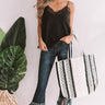 Femme And Fab Lace Trim Tank In Black Image - 1