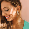 Chic In South Beach Hoop Earrings In Turquoise Image - 1