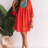 St. Lucia Luxe Babydoll Dress in Red Image - 1