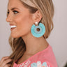 First Date Flutters Earrings In Aqua Image - 1
