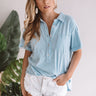 Country Club Chic Shift Top In Sky Blue Image - 1