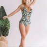 Tanning In The Tropics One Piece Swimsuit In Green Image - 1