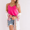Kisses On The Coast Shift Tank In Hot Pink Image - 1