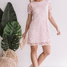 You Know You Love Me Crochet Dress In Blush Image - 1