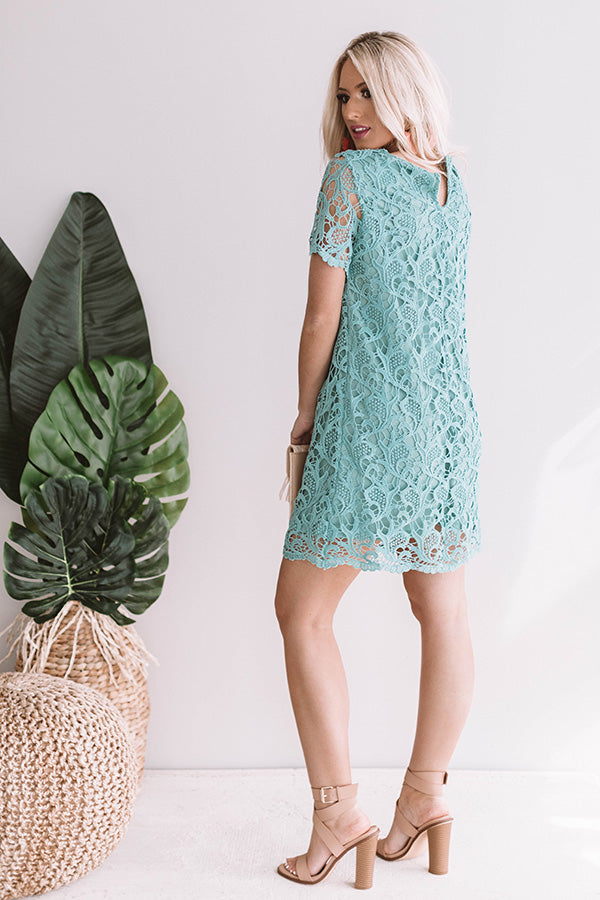 You Know You Love Me Crochet Dress In Jade Image - 5