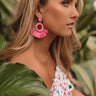 Island Divine Earrings In Pink Image - 1