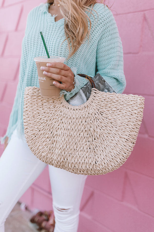 Off The Coast Woven Tote In Ivory