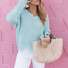 Always Fashionably Late Knitted Hoodie In Island Paradise Image - 1